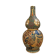 Satsuma Meiji period: Polychrome and gilded ceramic gourd vase