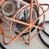 Vintage orange atrow workshop light with duralex glass