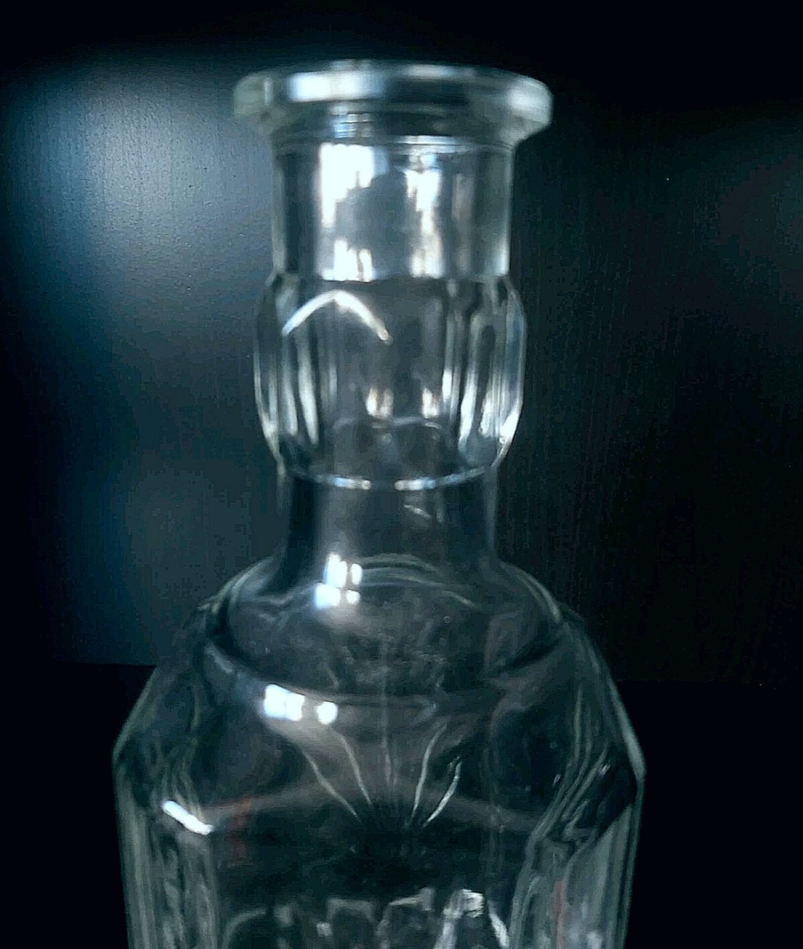 Carafe à whisky en verre taillé vintage 25 cm