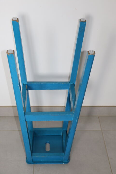 Tabouret bois bleu 1950 795mm