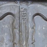 Old cabinet 18th century painted patinated