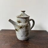 Sanded stoneware pitcher by Chantal and Thierry Robert, 1970s