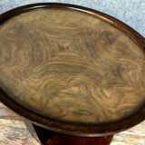 Art Deco-era flying table in mahogany and bramble around 1925
