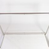Coffee table with black slate plate and frame in rosewood and metal, of danish design from the 1970s