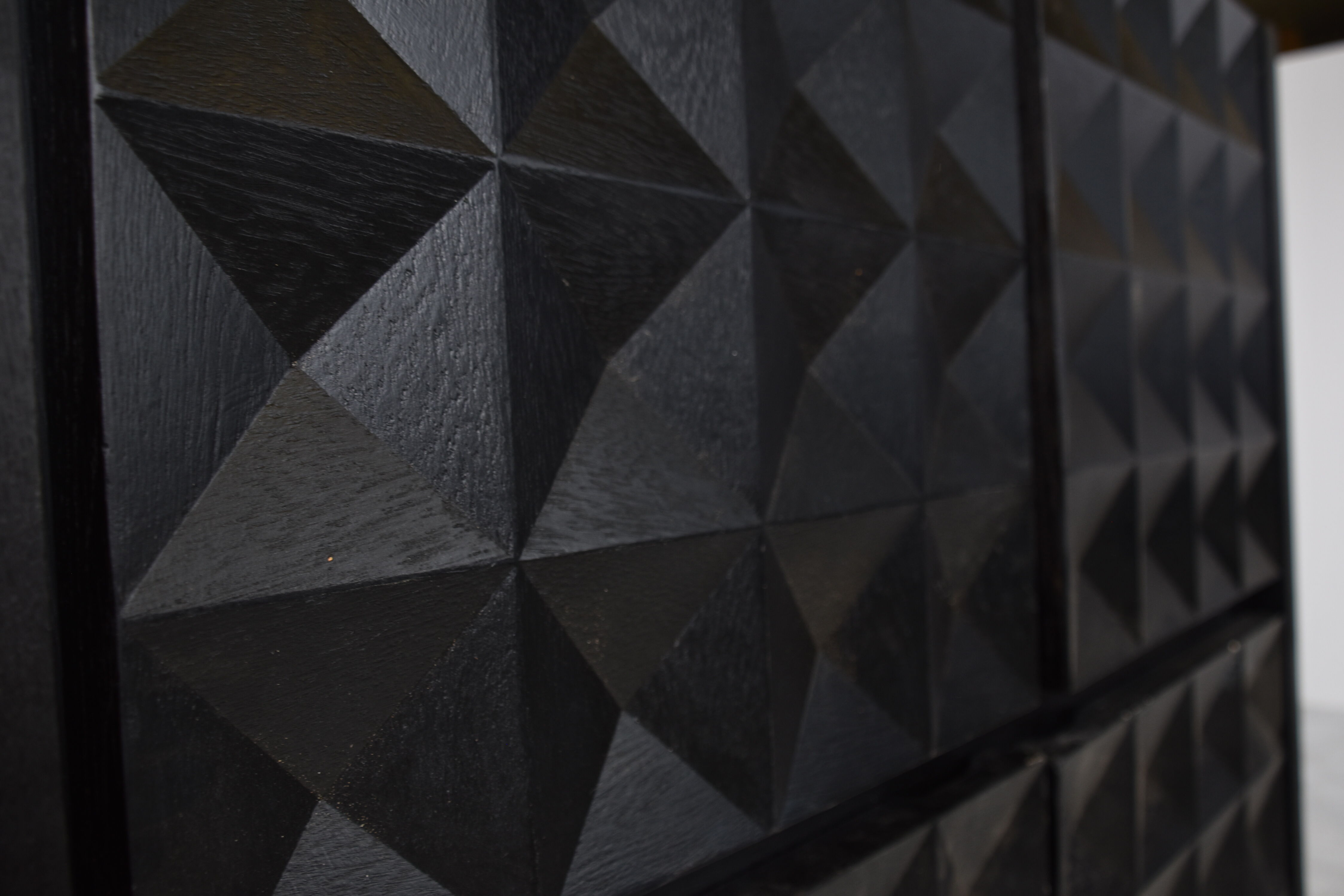 Black brutalist bar cabinet, 1970s