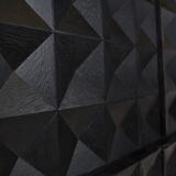 Black brutalist bar cabinet, 1970s