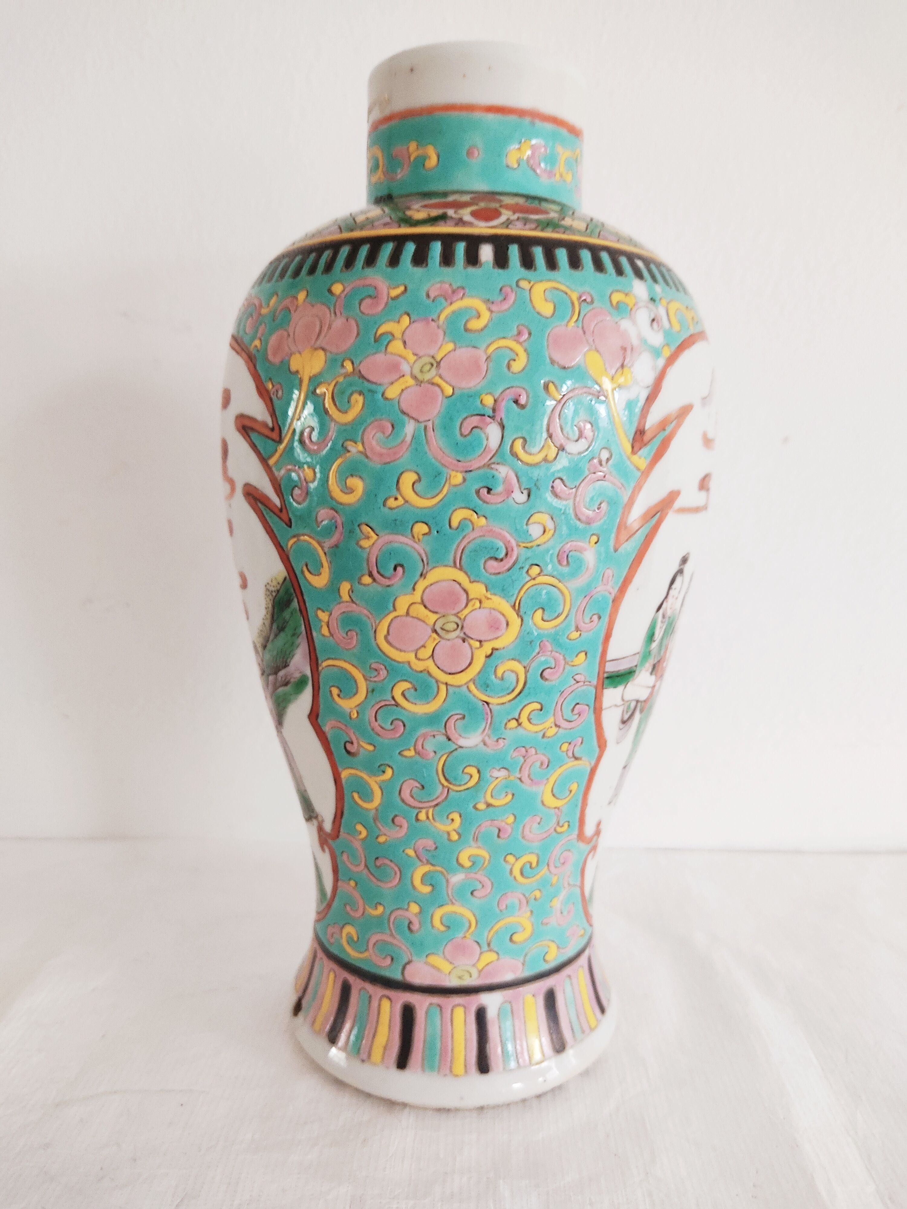Vase chinois turquoise, vers 1950
