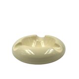 Cendrier en céramique crème Space Age, Sicart Italie années 1970