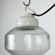 Vintage white porcelain pendant light, 1970s