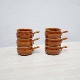 Series of 6 vintage Scandinavian ceramic cups by Höganäs Keramik