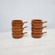 Series of 6 vintage Scandinavian ceramic cups by Höganäs Keramik