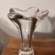Small corolla vase in crystal from Vannes art-deco period - h 18.5 cm
