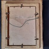 Old wooden frame worked with paint