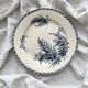 Round ironstone dish "Fougères" Gien late 19th century