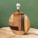 Pied de lampe lenticulaire en terre cuite