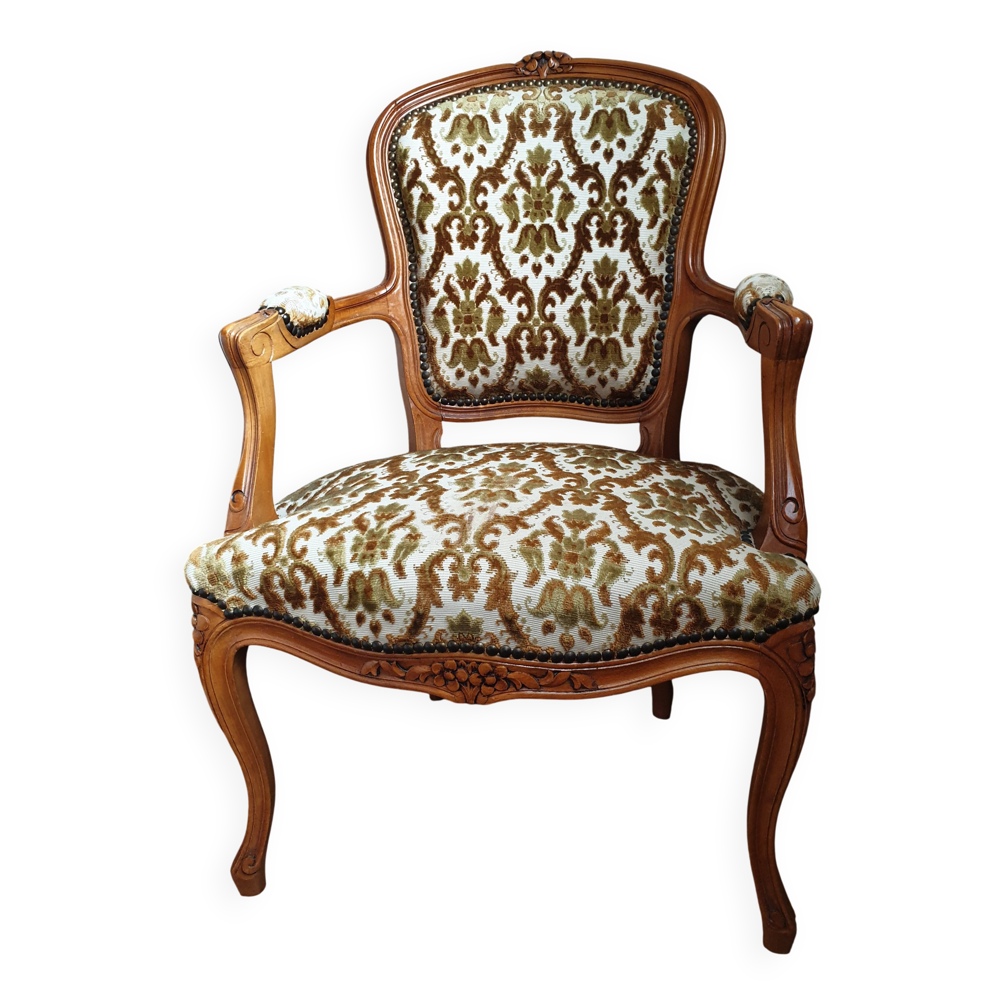 Louis XV style bergere armchair