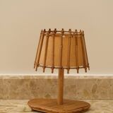 Wooden bedside lamp