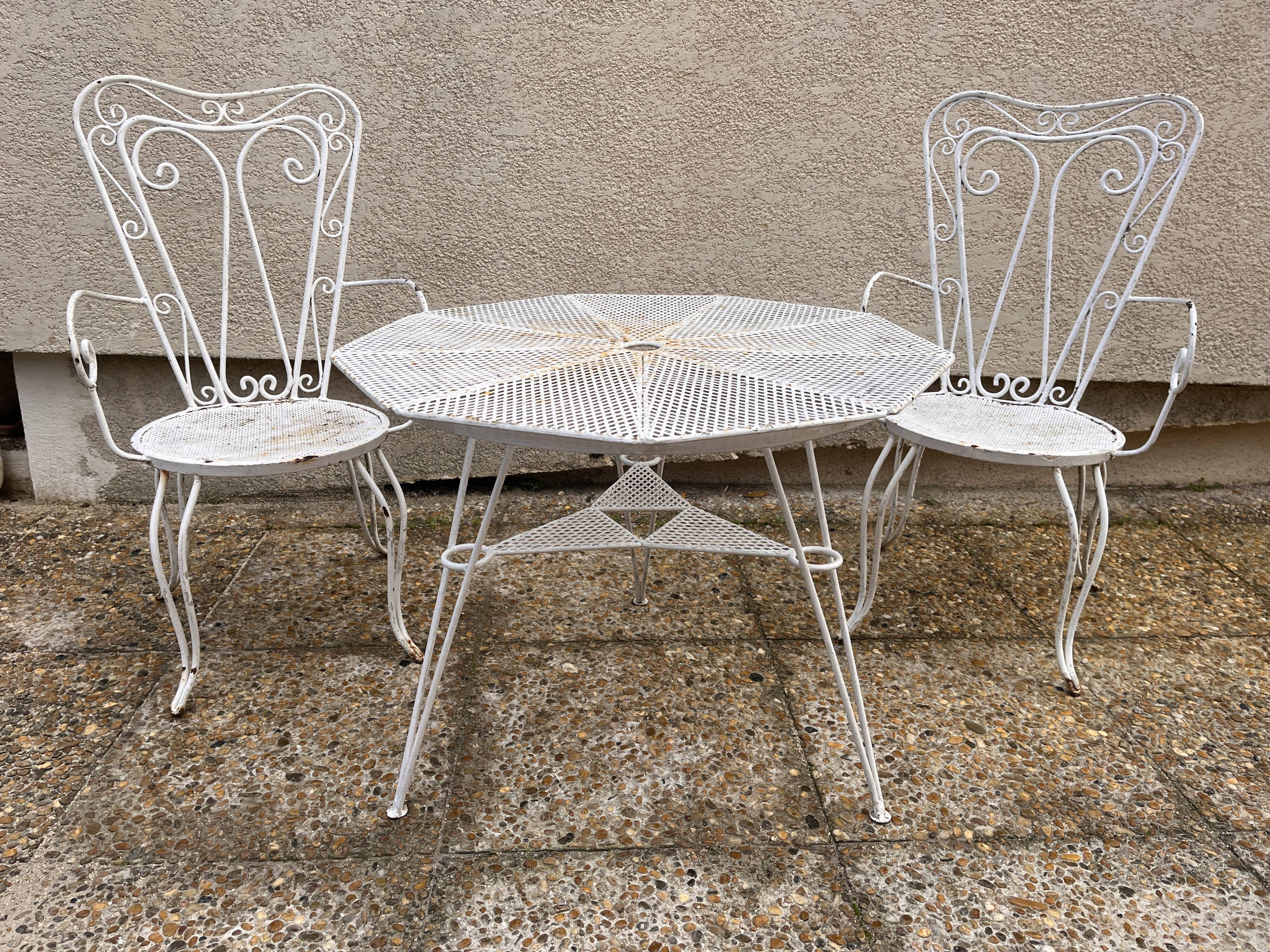 vintage metal garden furniture tête-à-tête