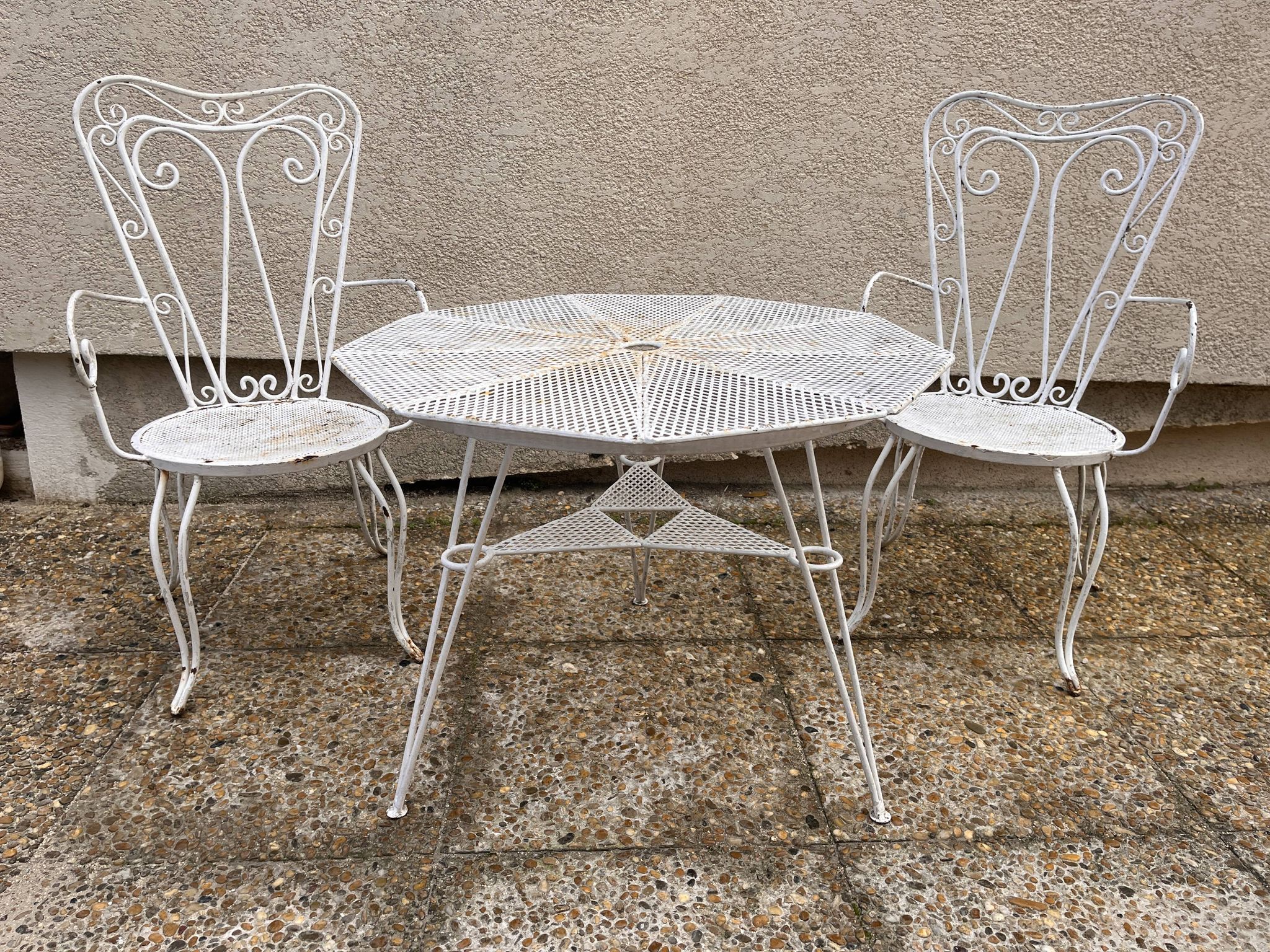 vintage metal garden furniture tête-à-tête