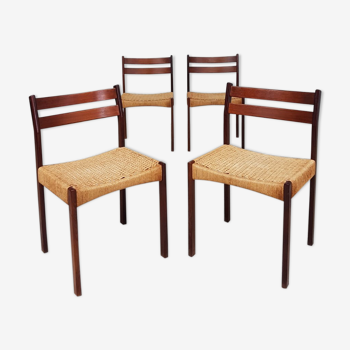 Set of 4 chairs by Mogens Kold