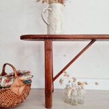 Old wooden farm bench