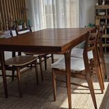Scandinavian extendable teak table