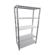 Vintage 1970s Rectangular Chrome High Shelf with 5 Smoked Glass Shelves
