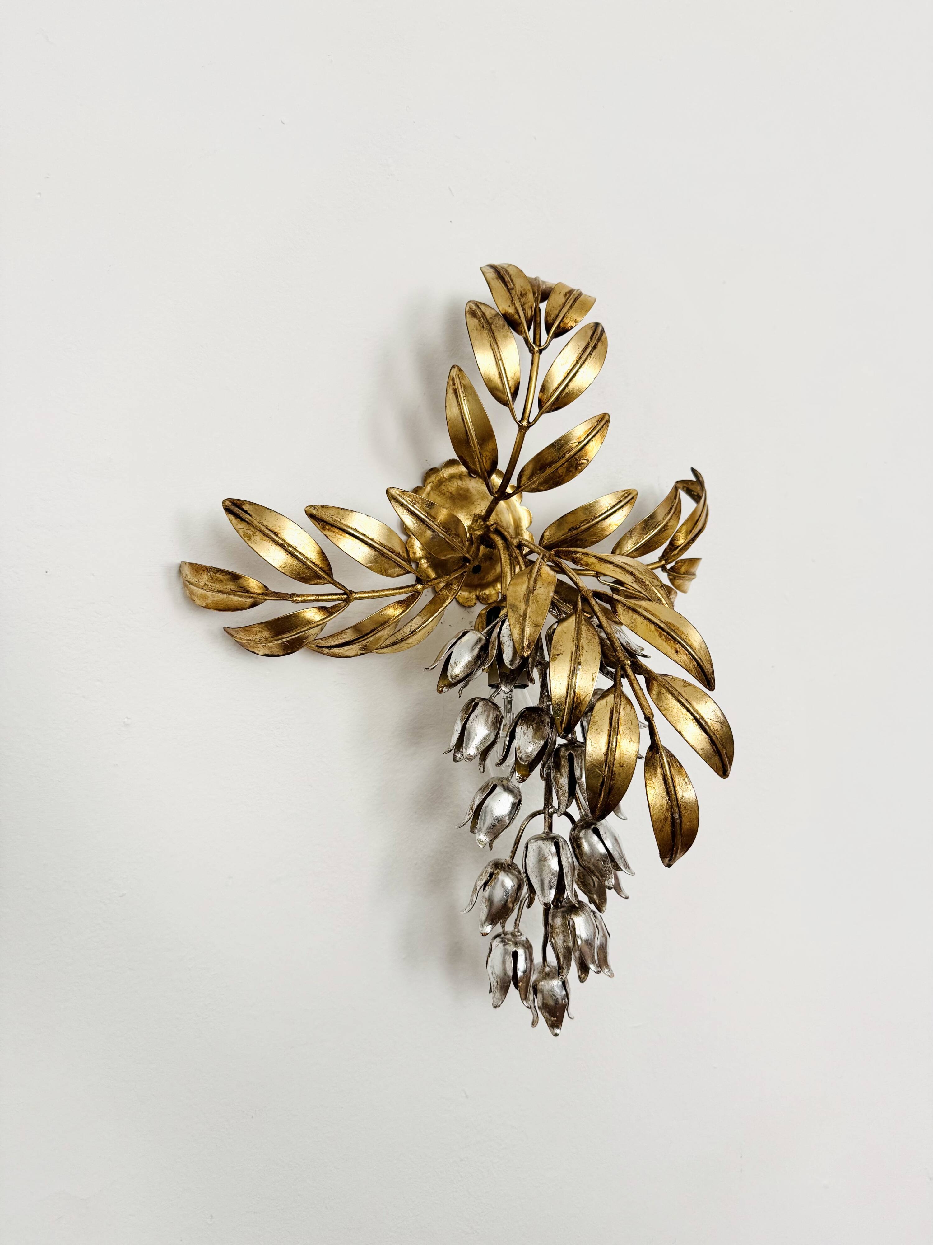 Hollywood Regency Gilded Wall Lamp by Hans Kögl