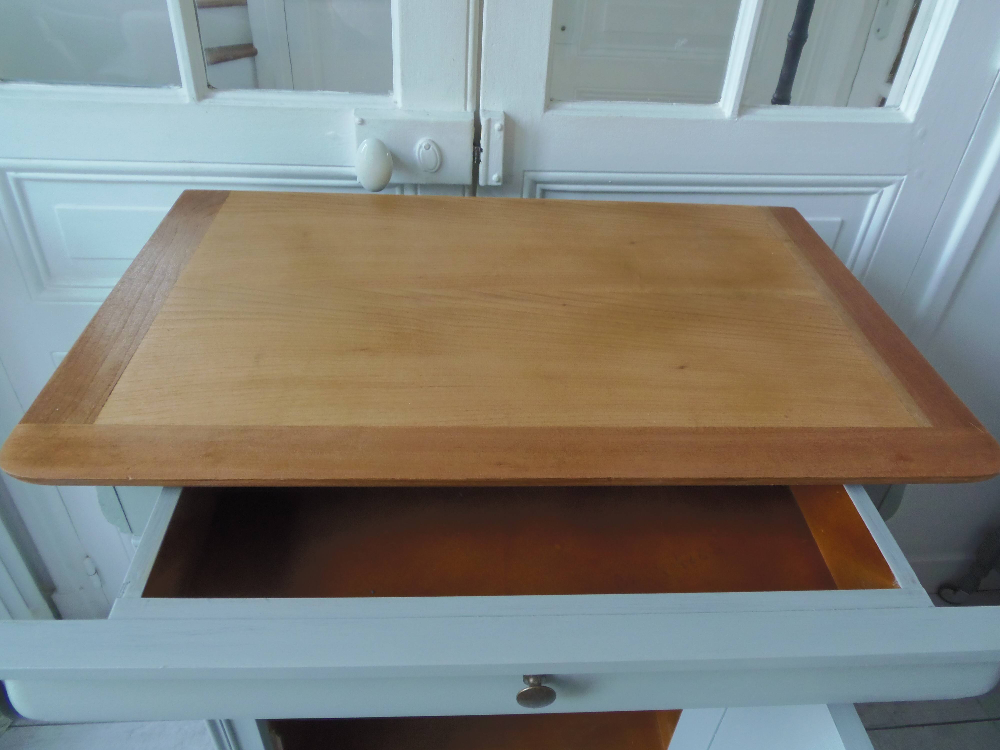 Beautifully crafted Louis Philippe style jam maker sublimated in verdigris, wooden top.