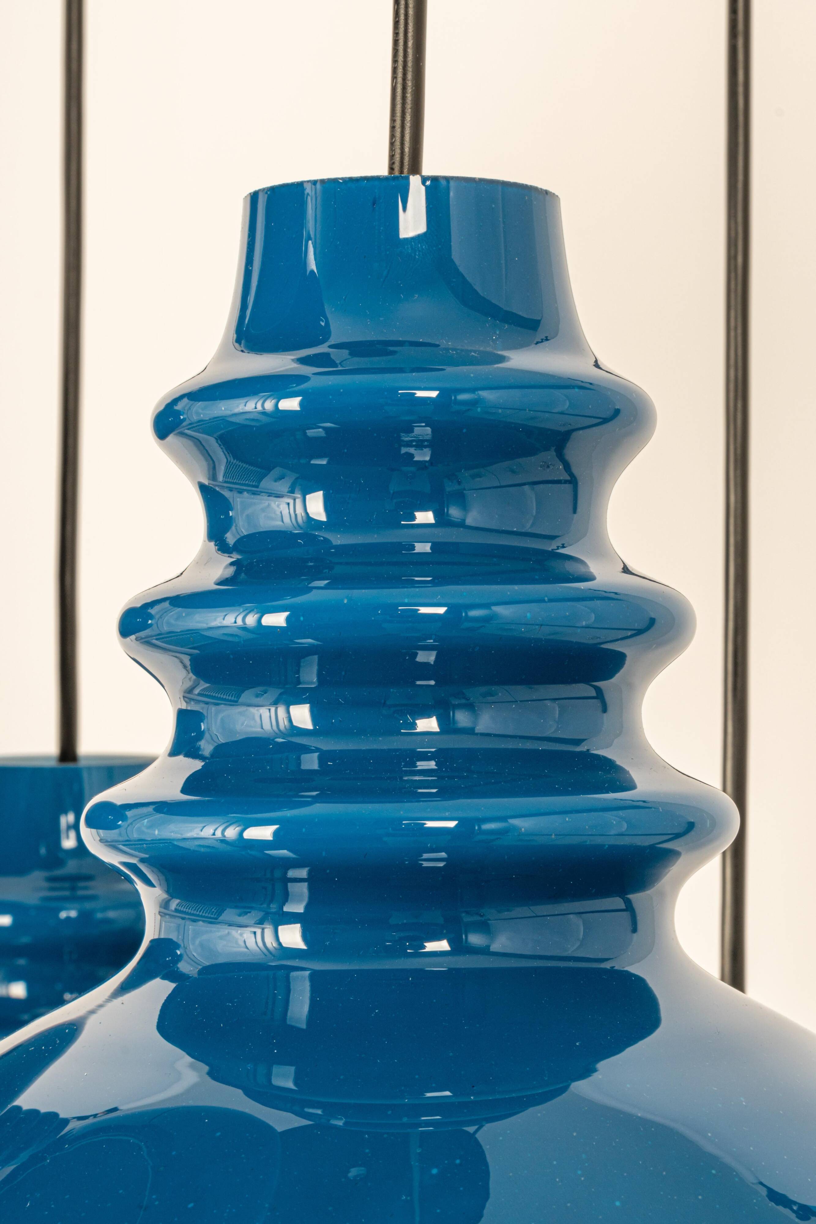 Large cascading glass chandelier design by Peill Putzler, Germany, 1970s.