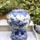 Delft. Important potiche in earthenware with blue and white decoration.