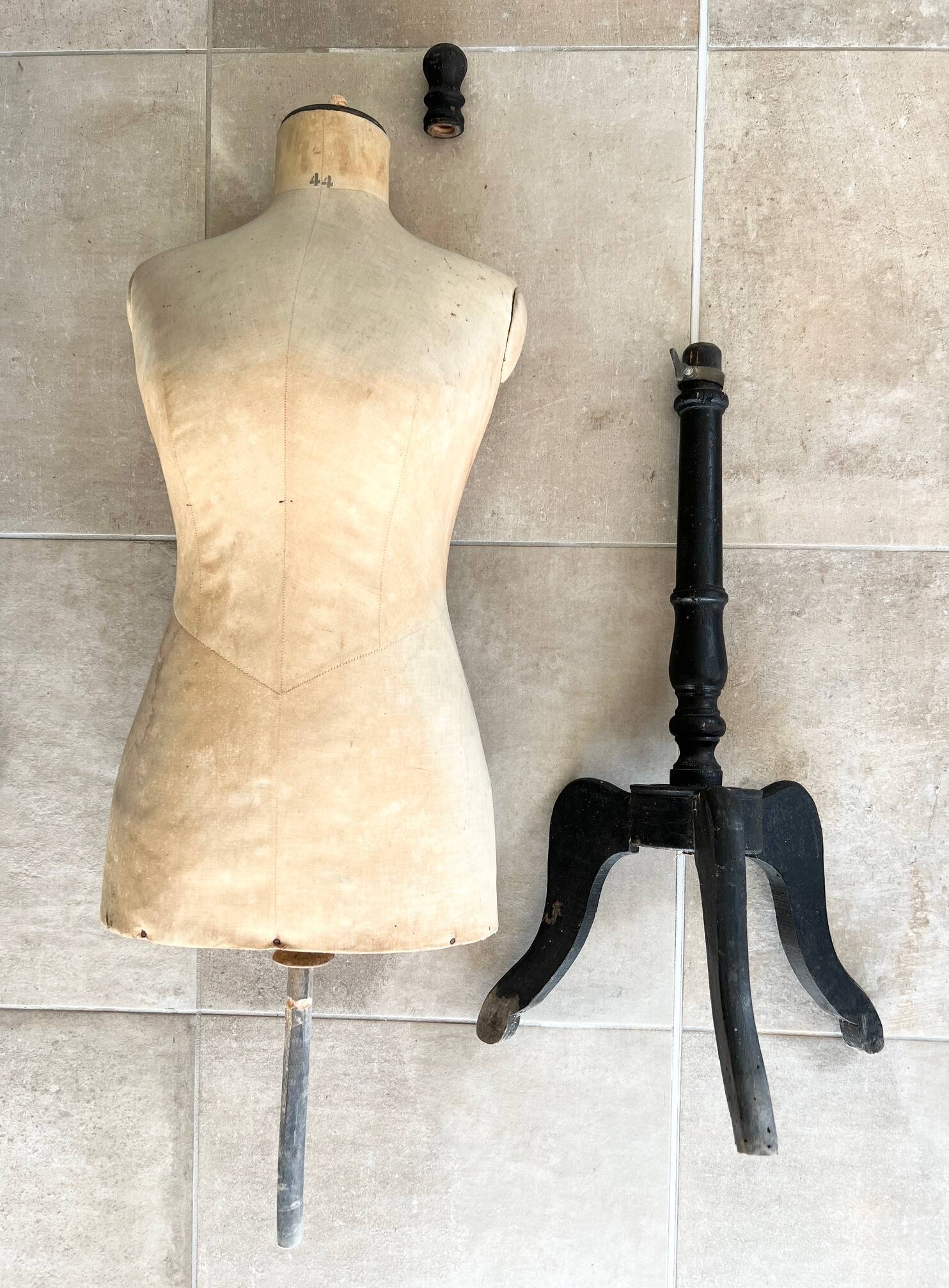 Mannequin de couture Napoléon III, buste de femme