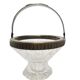 ARS Crystal platter ART DECO with brass fittings