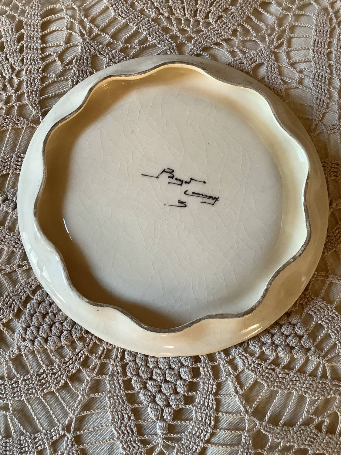 Lot 6 assiettes au motif florale