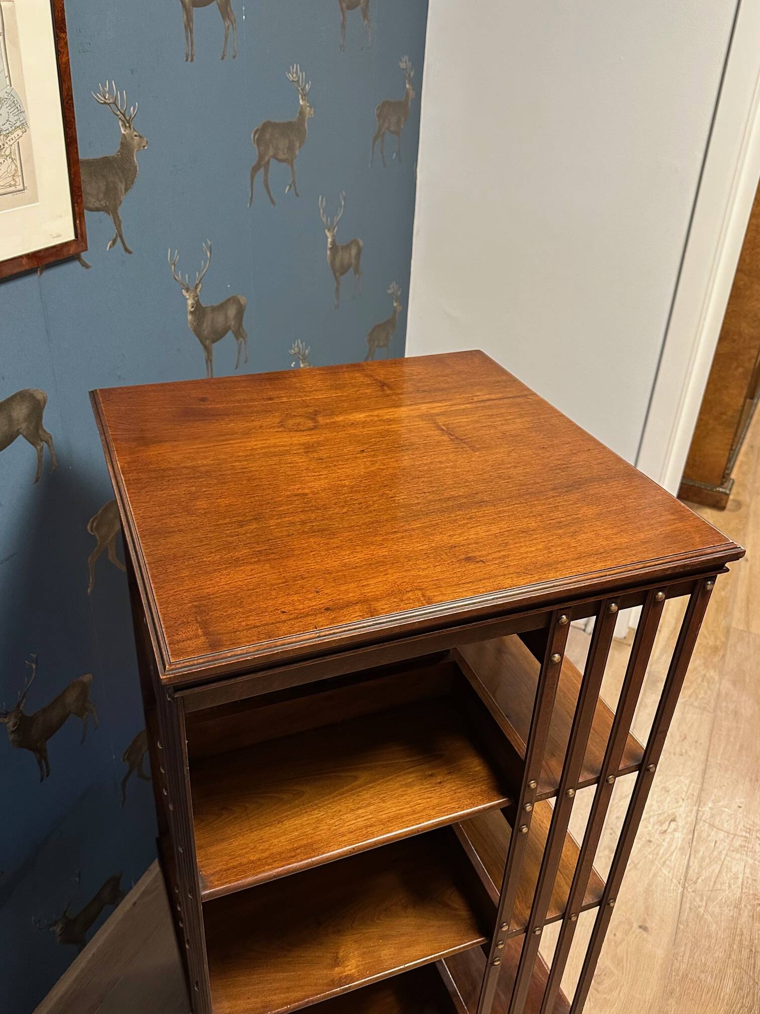Large antique revolving bookcase