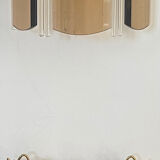 Pair of Italian smoked glass wall lights 1970