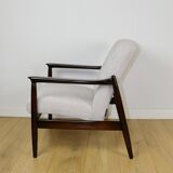 Fauteuil GFM-64, design Edmund Homa des années 70, beige gris