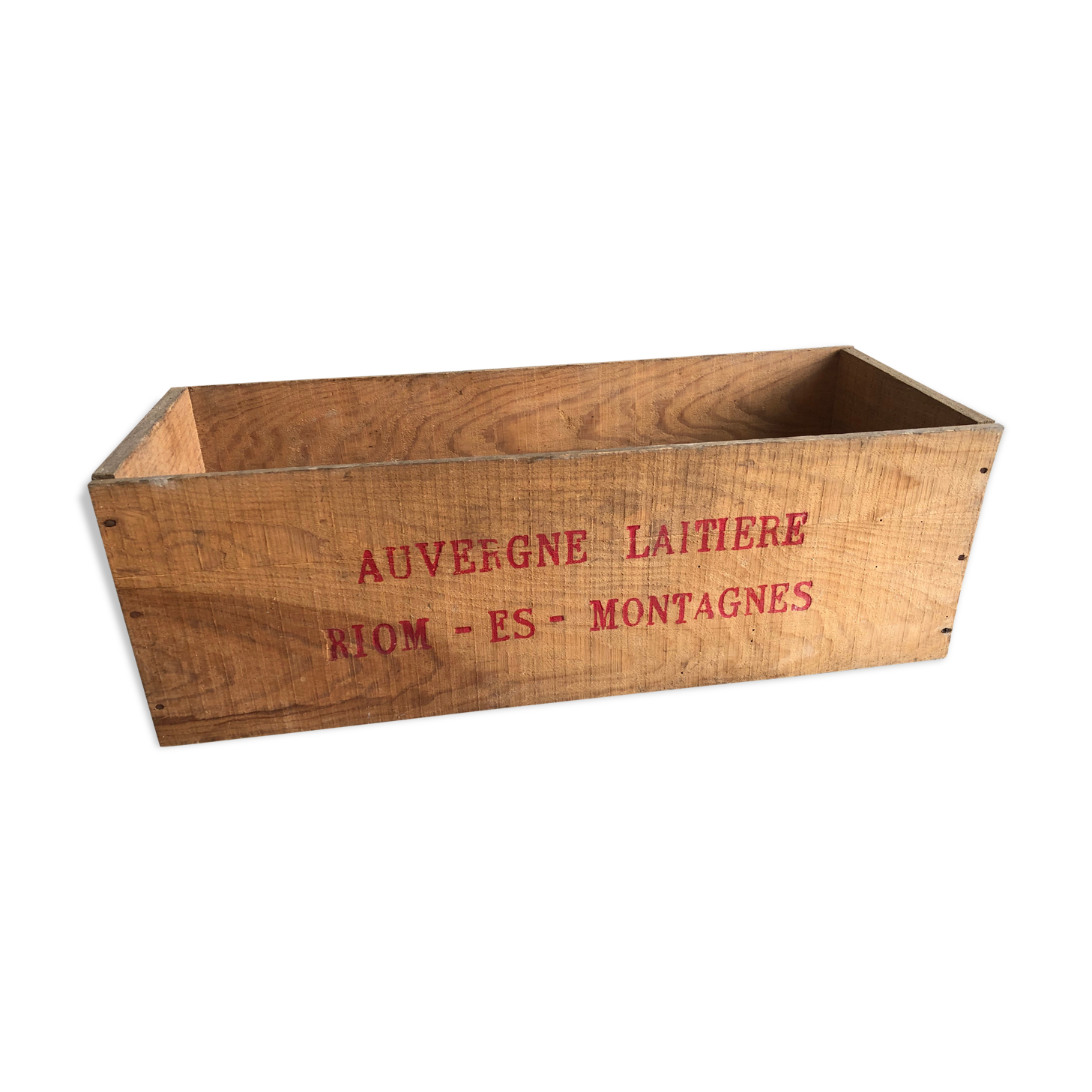 Wood advertising box "Auvergne dairy"