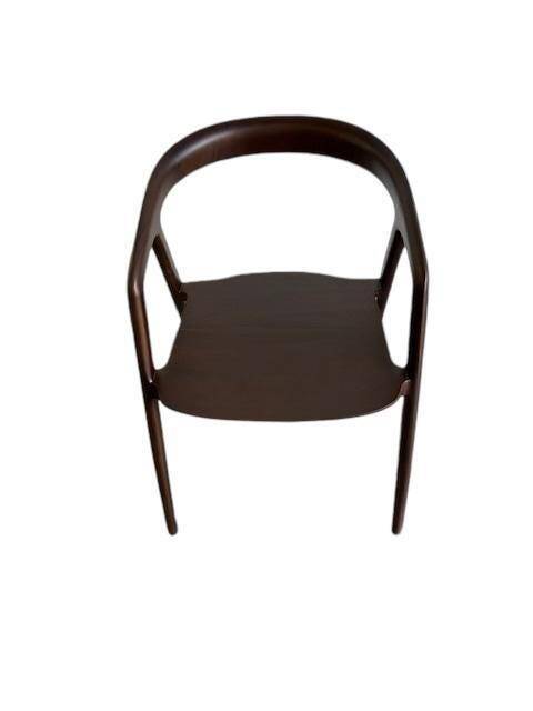 Chaise wabisabi en bois foncé 'Noélie'
