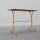 20th century French bistro table with cast iron base and oak top