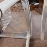 Set of 2 white cane chairs Louis XVI style