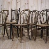 Set of 6 mismatched bistro chairs