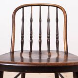 Set of 4 Countryside Style Dining Chairs, Spindle Back, Early 20th Century