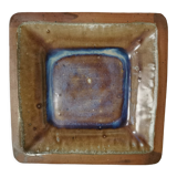 Square glazed stoneware plate by Judy Taylor