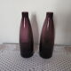 Purple glass vase duo