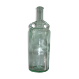 Bouteille ancienne en verre moulée transparente