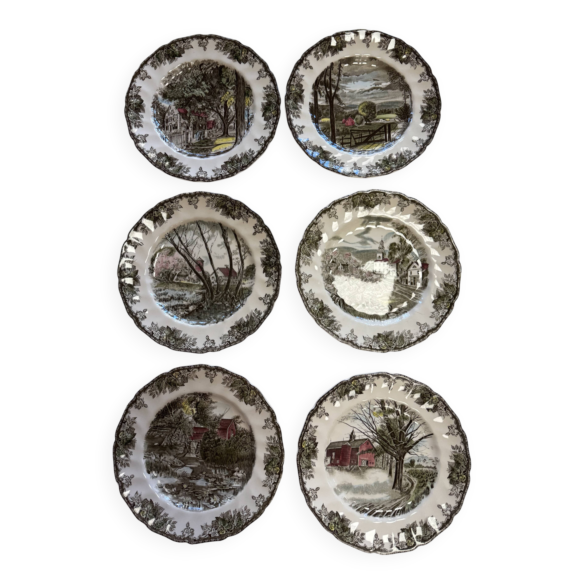 English dinner plates