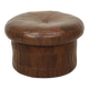 Ottoman design champignon avec espace de rangement De Sede en cuir marron 57 cm