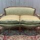 Sofa - Louis XV style bench in yellow silk