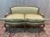 Sofa - Louis XV style bench in yellow silk